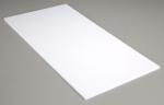 Белый пластик 2 мм, 1 лист 15х30 см