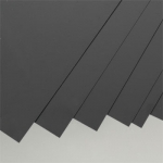 Черный пластик 1 мм, 2 листа 15х30 см