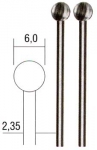Фрезы вольфрам-ванадиевые, сфера, 6 мм, 2 шт