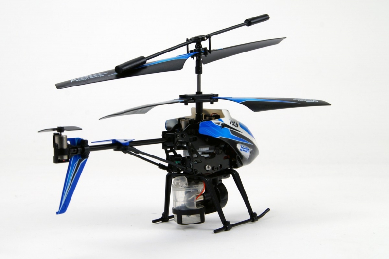 Радиоуправляемый 3-ch микро-вертолёт соосной схемы Wltoys V319 с с водяной пушкой